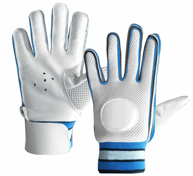 League White Blue Batting Gloves Large