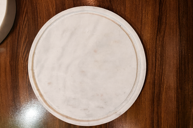 White Marble Chakla for Roti – 9 Inch