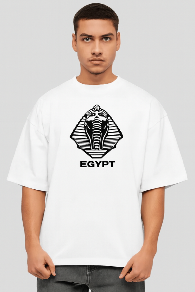 Men Graphic Print Round Neck Organic Cotton T-Shirt-White (Size-M) |