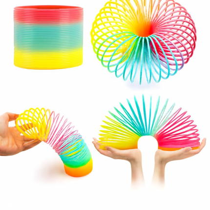 Colorful Rainbow Plastic Spring Toy