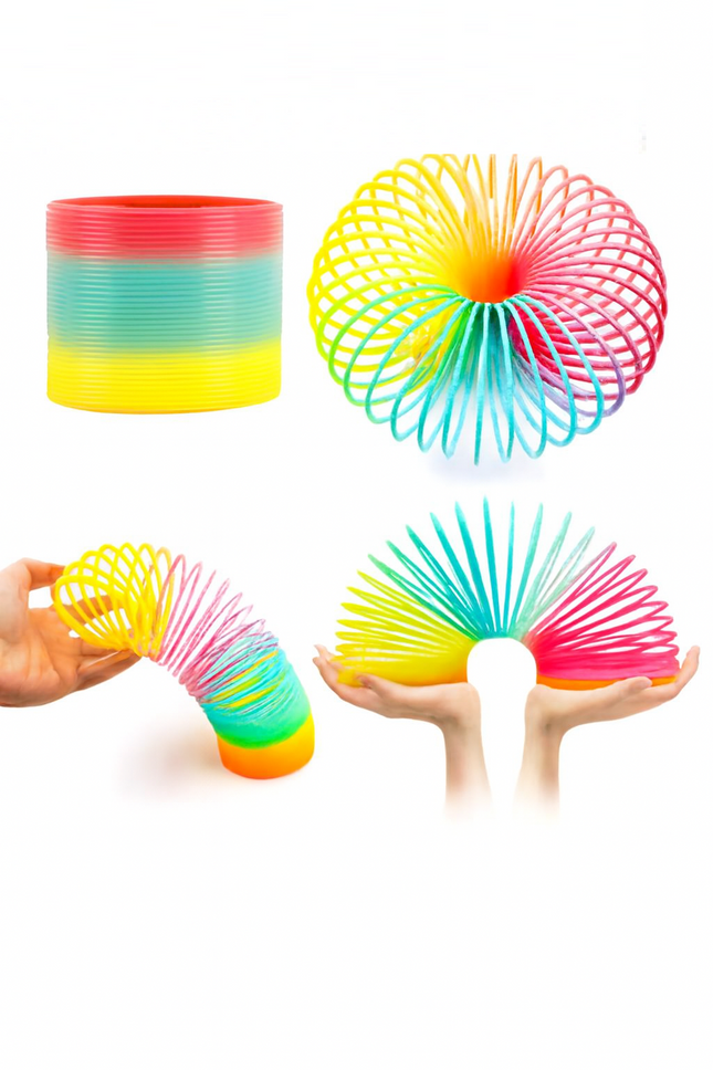 Colorful Rainbow Plastic Spring Toy