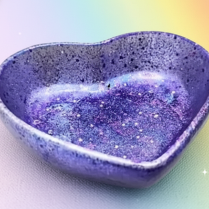 Galaxy Heart Ceramic Bowl – Cosmic Design