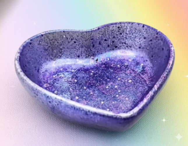 Galaxy Heart Ceramic Bowl – Cosmic Design