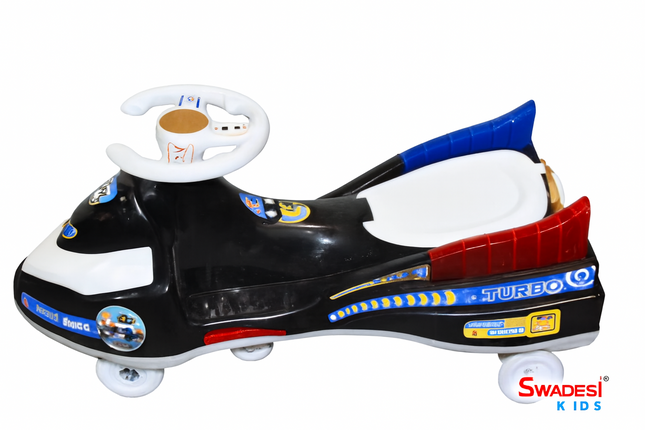 Swadesi Kids Turbo Ride-On Car – Black