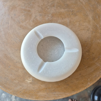 Plastic Gasket Ring with Inner Grooves – White