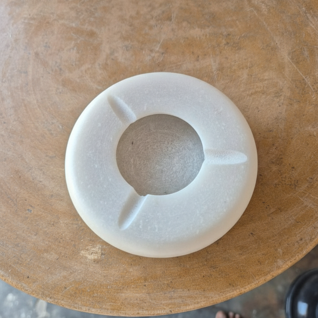 Plastic Gasket Ring with Inner Grooves – White