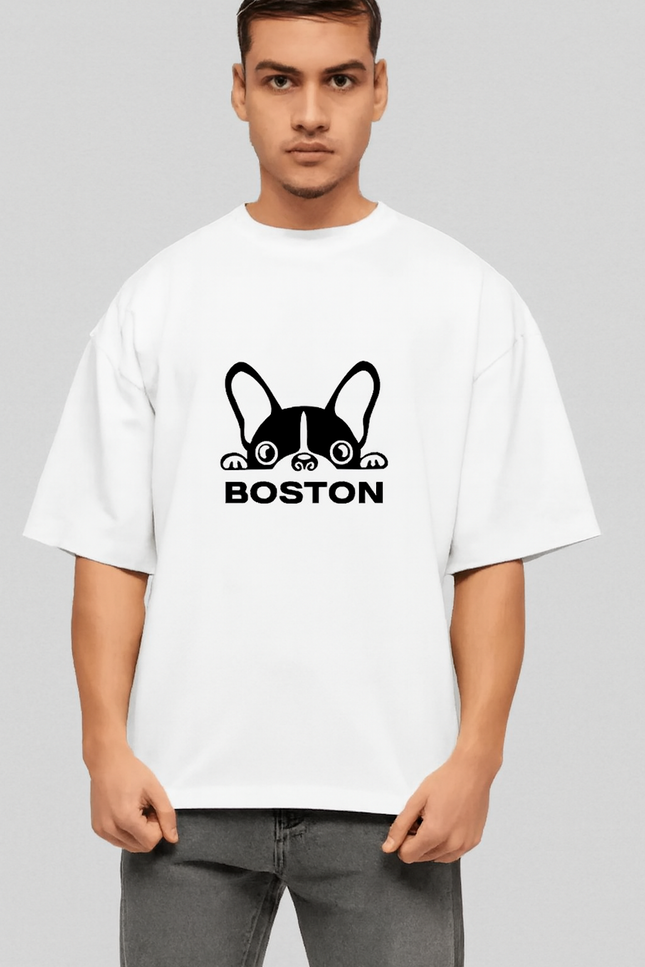 Men Graphic Print Round Neck Organic Cotton T-Shirt-White (Size-M) |