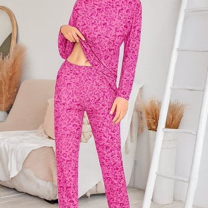 Two-Piece Relaxed Fit Co-Ord Set for Women-Pink (Size-3XL) | D56