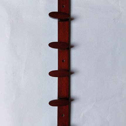 Wooden Wall Rack with 6 Hooks – Dark Finish