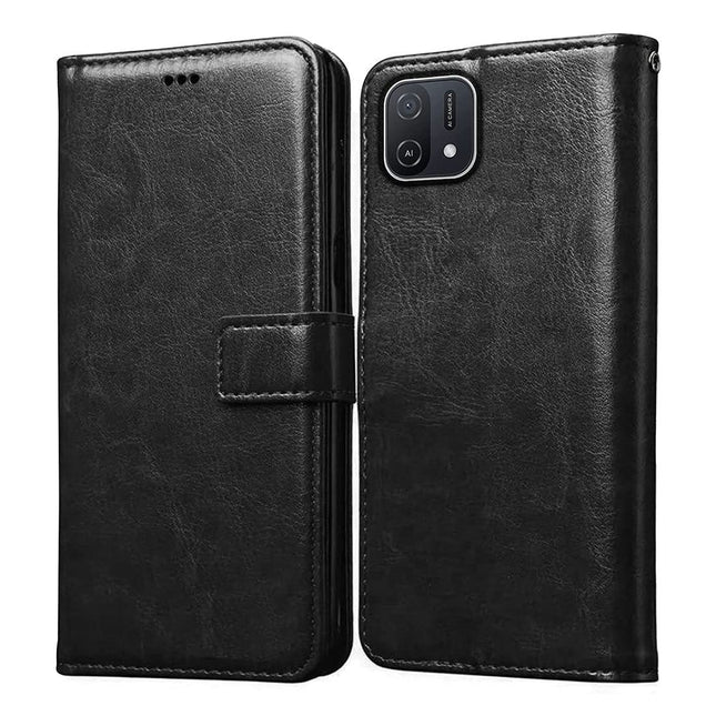 A16K Black Leather Wallet Phone Case