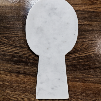 White Marble Keyhole Decor – Minimalist Accent Piece