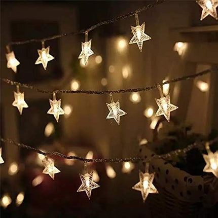 16 Star String LED Lights 3 Meter Warm White