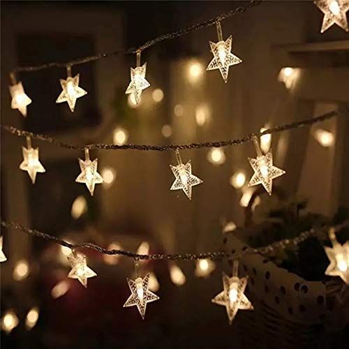 16 Star String LED Lights 3 Meter Warm White