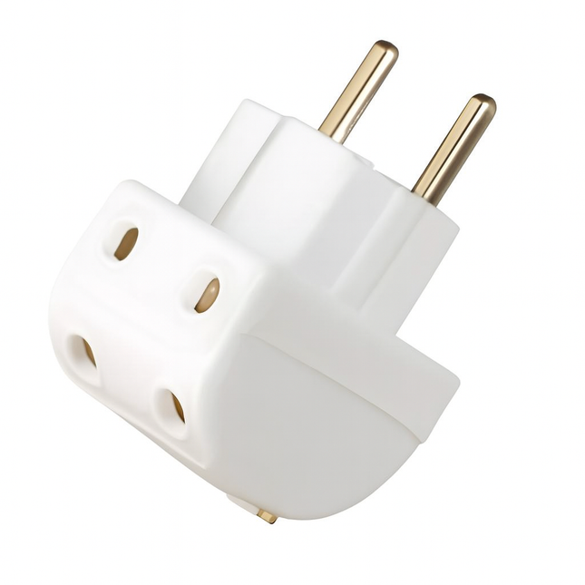 Universal European Plug Adapter – White