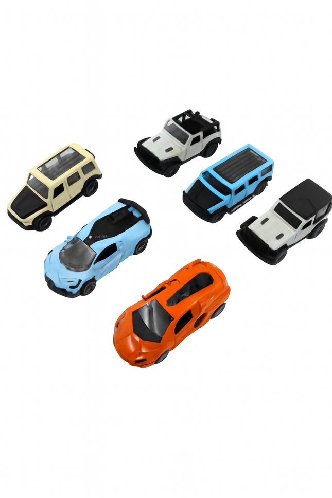 Mini SUV & Sports Car Toy Set – Pack of 6