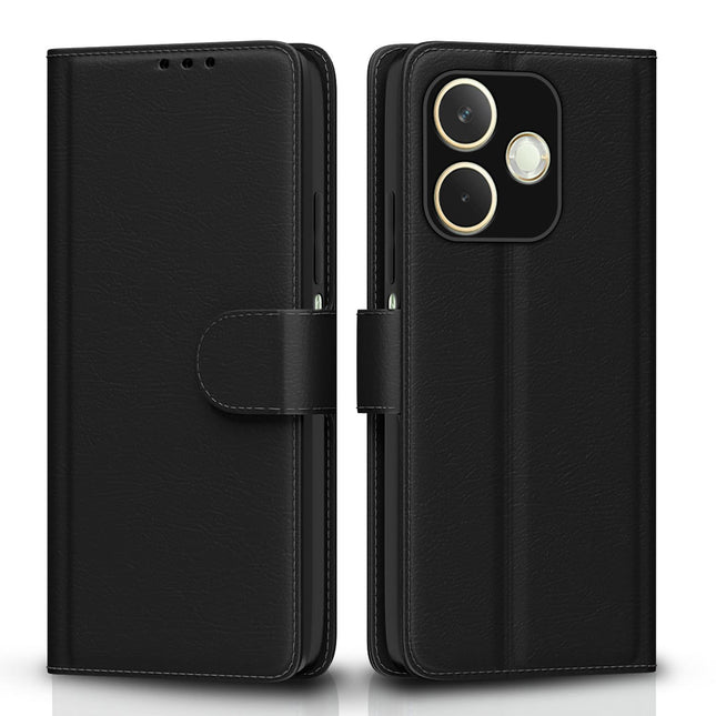 A5 Pro 5G Black Leather Wallet Case