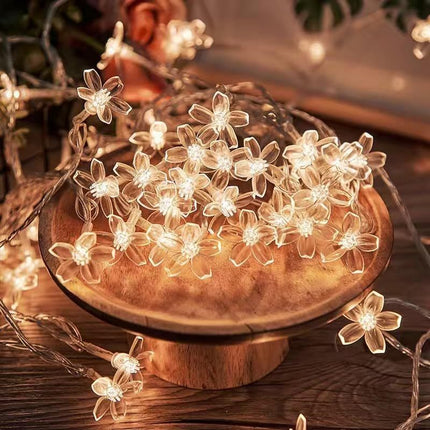 14 LED, 3 Meter Silicone Flower Fairy String Lights – Warm White