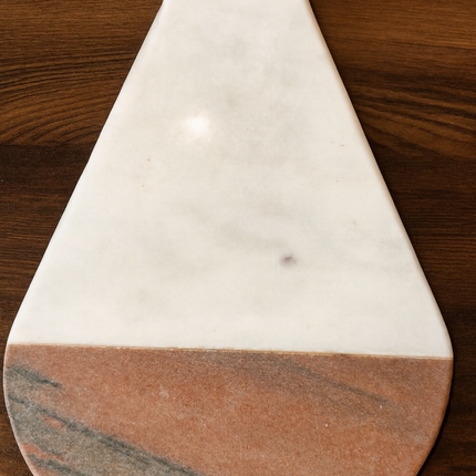 Marble & Stone Teardrop Serving Board – Dual-Tone Kitchen Decor