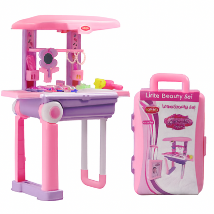 Kids Vanity Beauty Set with Mirror & Accessories