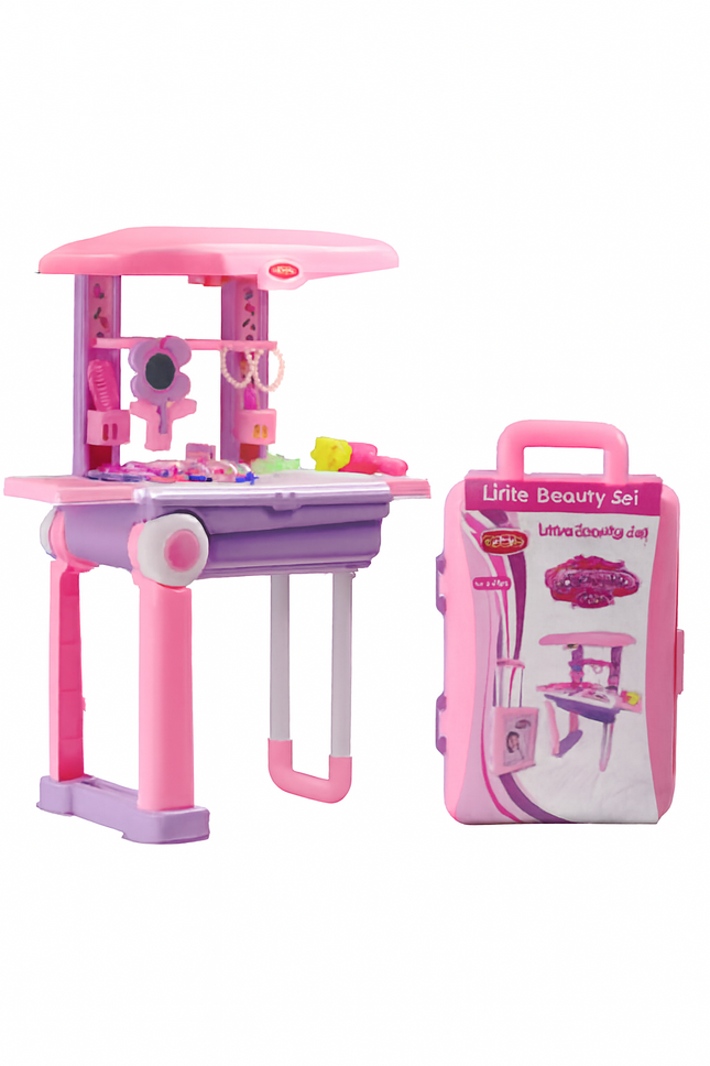 Kids Vanity Beauty Set with Mirror & Accessories