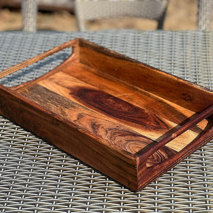 Acacia Wood Serving Tray 16x10 Inch
