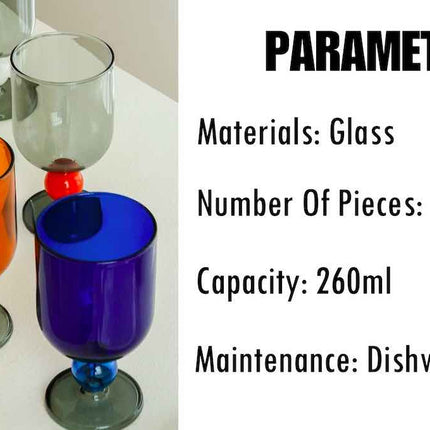 Gumballs Wine Glass - Eclectic Whimsical Coloured Cocktail Glasses