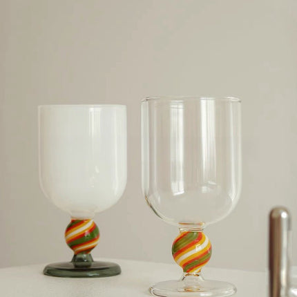Gumballs Wine Glass - Eclectic Whimsical Coloured Cocktail Glasses