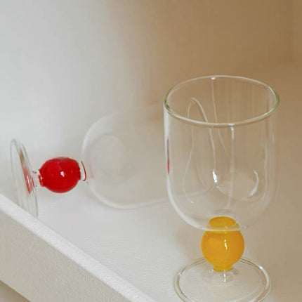 Gumballs Wine Glass - Eclectic Whimsical Coloured Cocktail Glasses