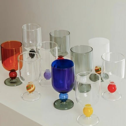 Gumballs Wine Glass - Eclectic Whimsical Coloured Cocktail Glasses