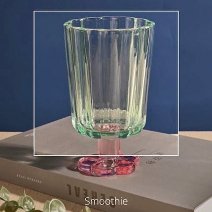 Hand Blown Petal Goblets - Cute Whimsical Colored Wine Glasses