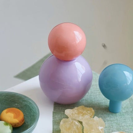 Handblown Bonbon Decorative Jar, Dopamine Decor, Whimsical Diffuser