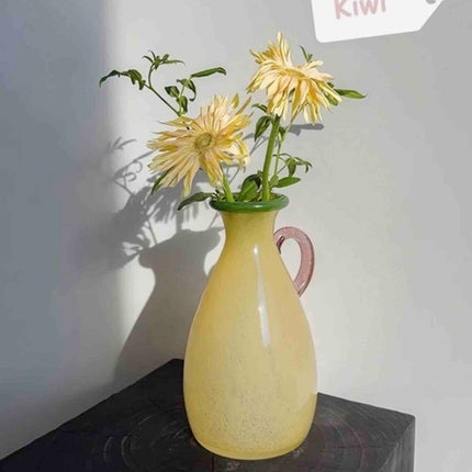 Handblown Bonbon Dopamine Bottle Vase, Whimsical Vintage Vase Centrepi