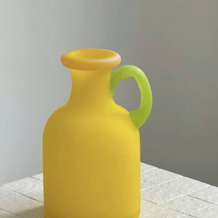 Handblown Bonbon Whimsical Pitcher Vase, Eclectic Table Setting Centre