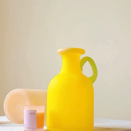 Handblown Bonbon Whimsical Pitcher Vase, Eclectic Table Setting Centre