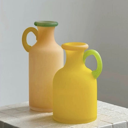 Handblown Bonbon Whimsical Pitcher Vase, Eclectic Table Setting Centre