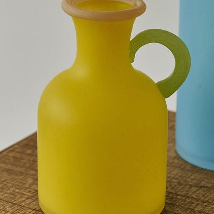 Handblown Bonbon Whimsical Pitcher Vase, Eclectic Table Setting Centre