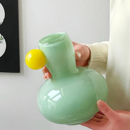 Jelly Bean Bud Vase - Whimsical Dopamine Centerpiece Vase for Gorgeous