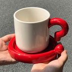 Red Question Mark with Saucer
