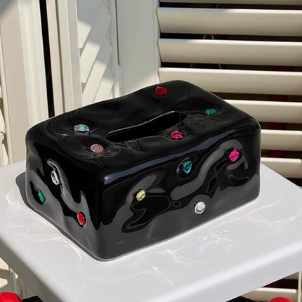 Handmade Ceramic Gemstone Tissue Box Cover