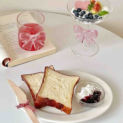 Handmade Cute Whimsical Bow Cocktail Coupe Set of 2, Elegant Wine