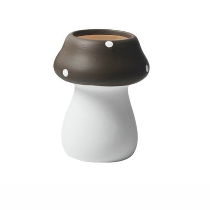 Handmade Cute Whimsical Ceramic Mushrrom Plant Flower Pot for Indoor /