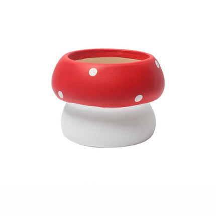 Handmade Cute Whimsical Ceramic Mushrrom Plant Flower Pot for Indoor /