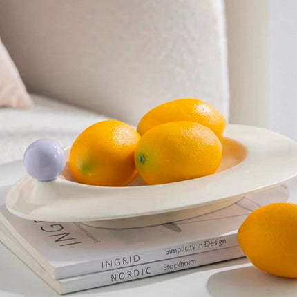 Handmade Jelly Bean Ceramic Rim Soup Bowl, Dopamine Table Setting Deco