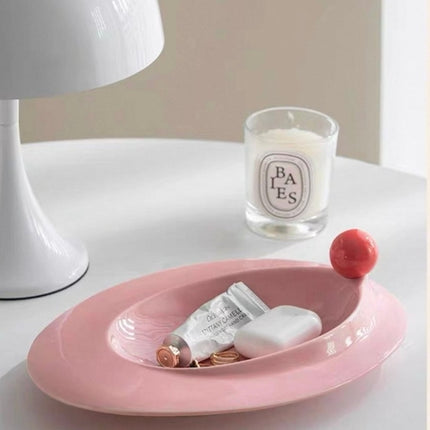 Handmade Jelly Bean Ceramic Rim Soup Bowl, Dopamine Table Setting Deco