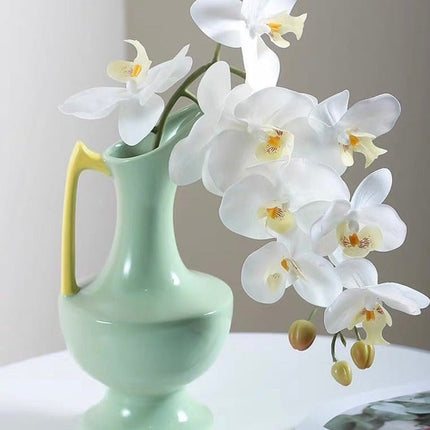 Handmade Medieval Style Ceramic Decorative Flower Vase - Glazed With