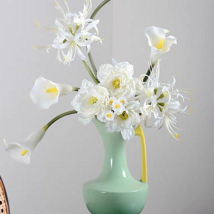 Handmade Medieval Style Ceramic Decorative Flower Vase - Glazed With