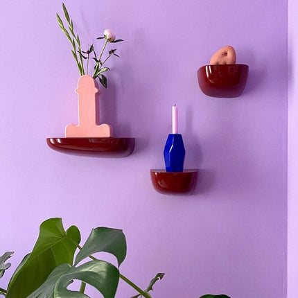 Handmade Memphis Ceramic Dick Vase | Decorative Shiva Flower Vase