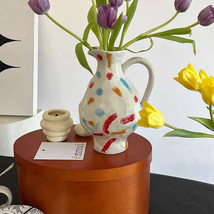 Handmade Nordic Style Pottery Jug Vase