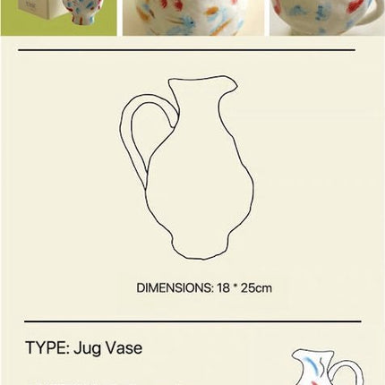 Handmade Nordic Style Pottery Jug Vase