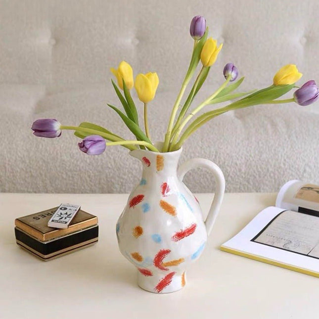 Handmade Nordic Style Pottery Jug Vase